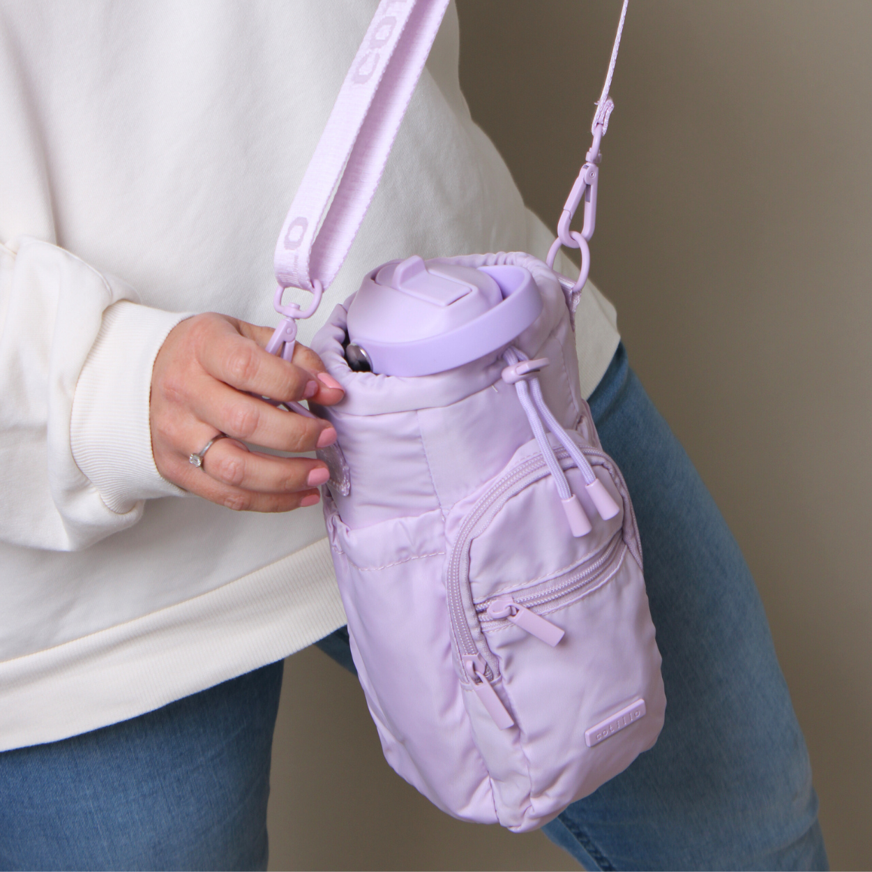 Insulated Water Bottle Bag - Lilac