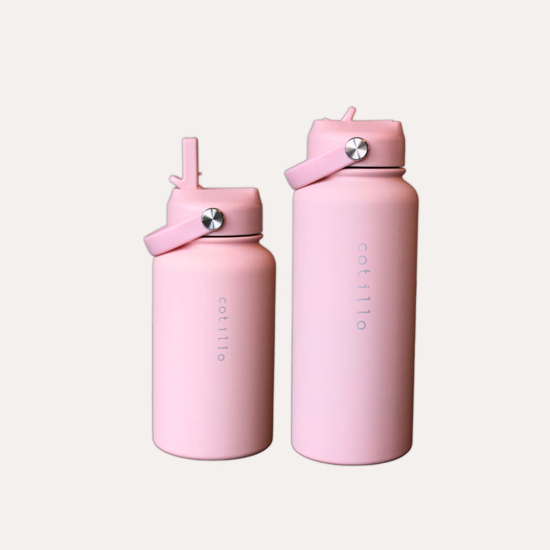 Insulated Water Bottle Bundle - Pink (1 Litre and 650ml)