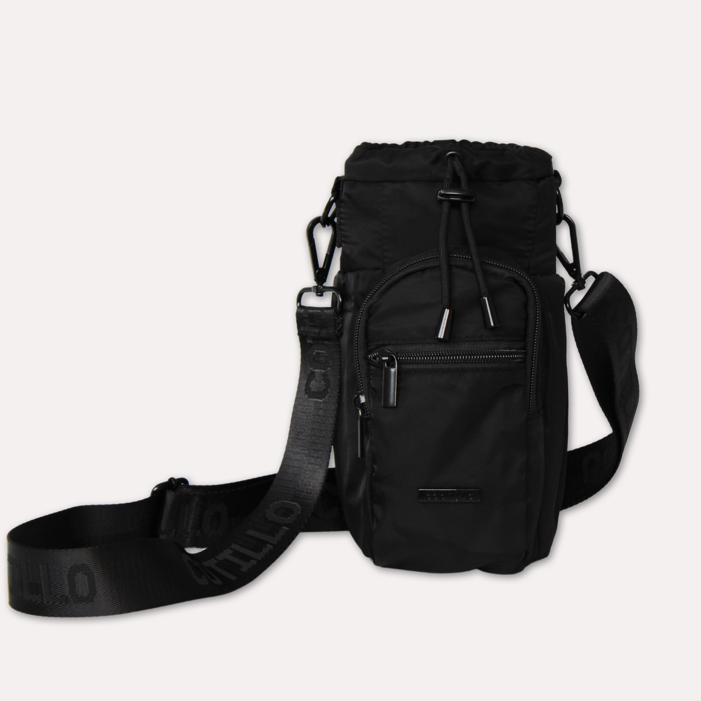 Bag and 1 Litre Insulated Water Bottle Bundle - Black and Lilac