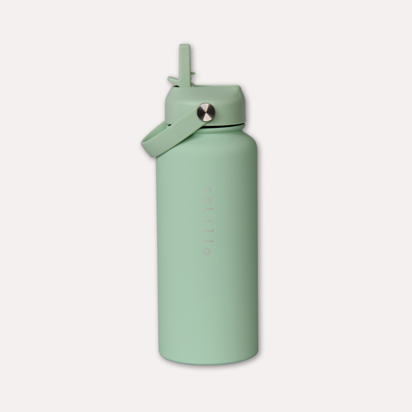 Bag and 1 Litre Insulated Water Bottle Bundle - Coral and Mint