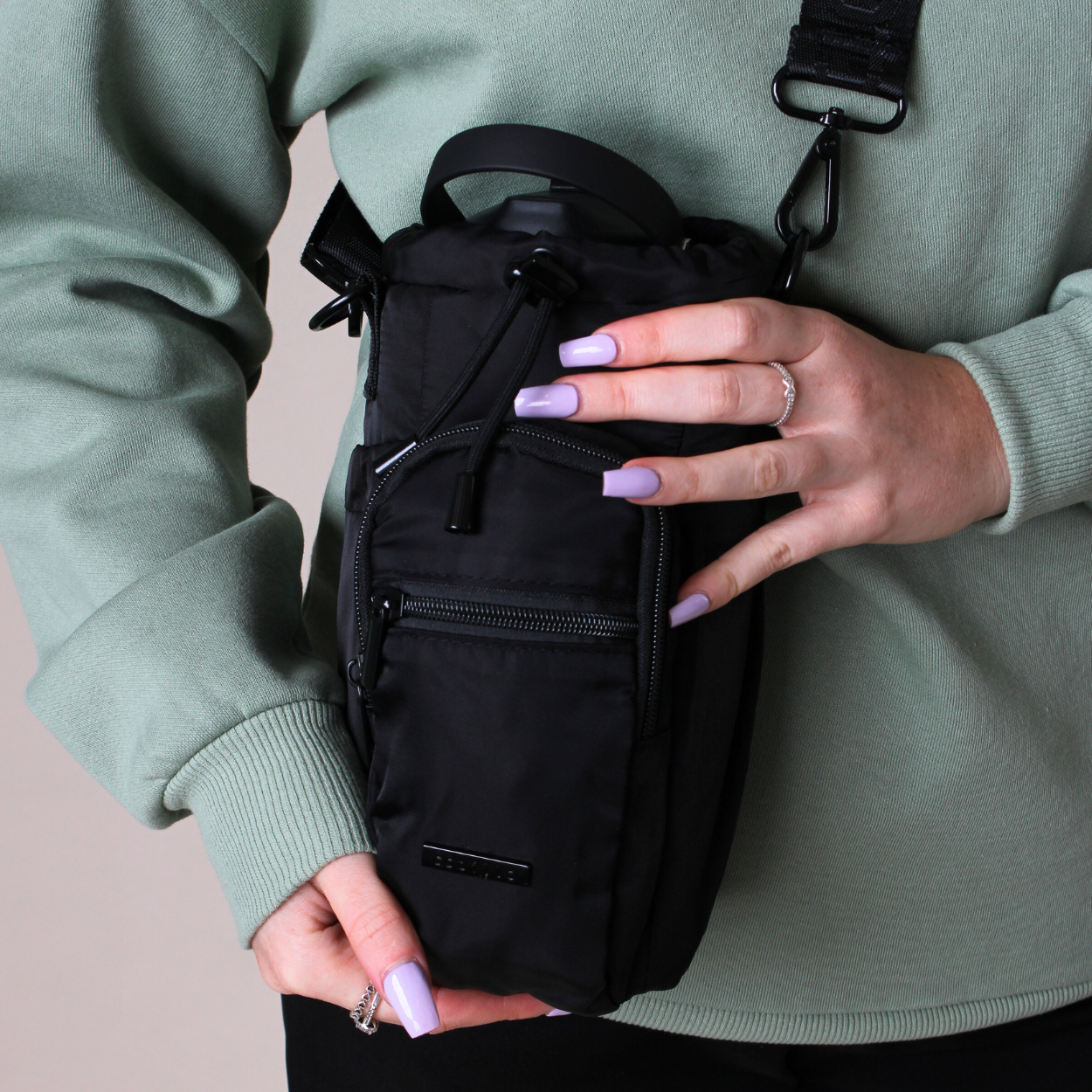 Insulated Water Bottle Bag - Black