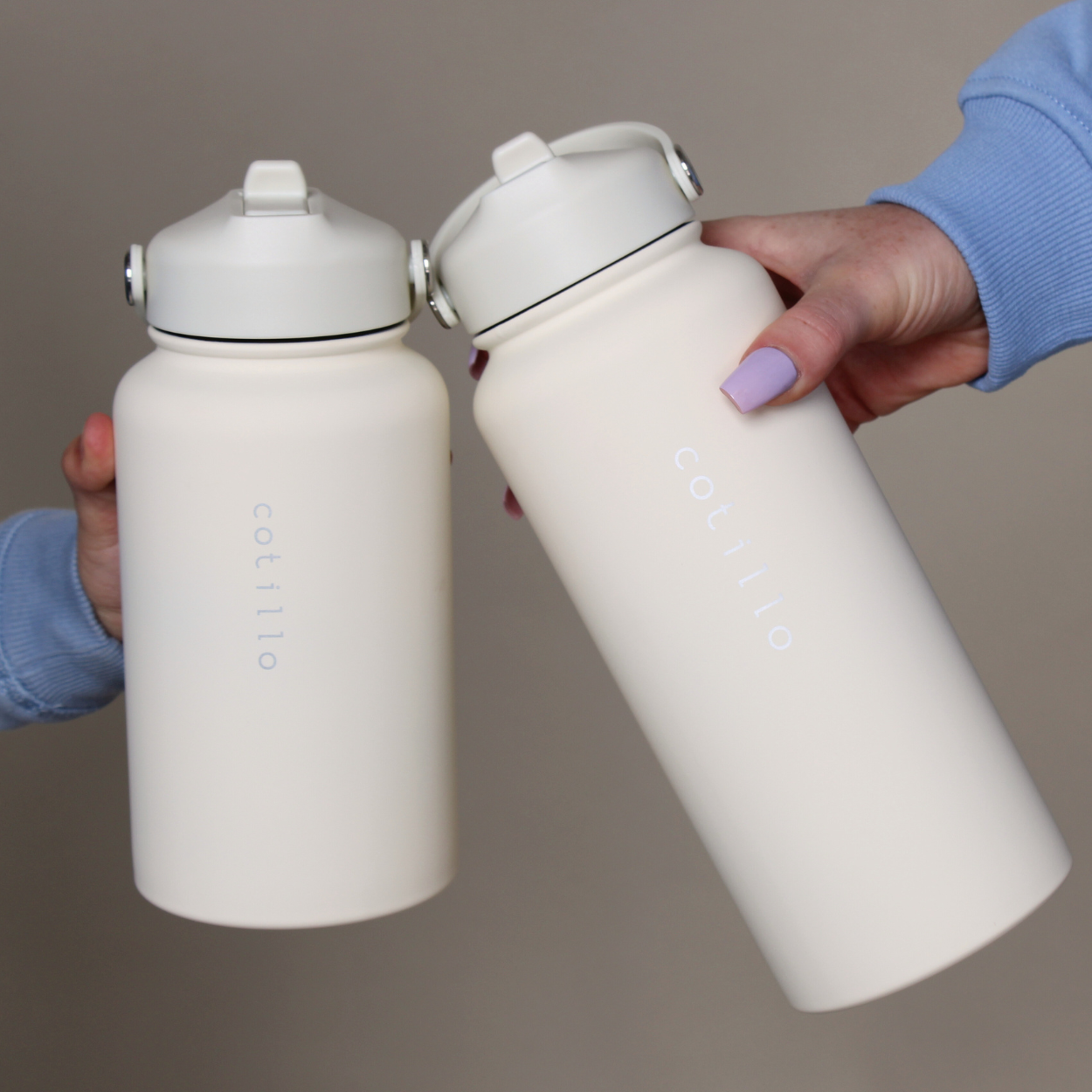 Insulated Water Bottle - Cream (1 Litre/1000ml)