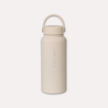 Insulated Water Bottle - Cream (1 Litre/1000ml)