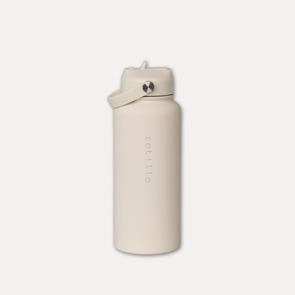 Insulated Water Bottle - Cream (1 Litre/1000ml)