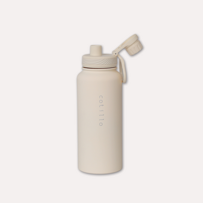 Insulated Water Bottle - Cream (1 Litre/1000ml)